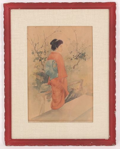 Japanese School, Early 20th c. Watercolor