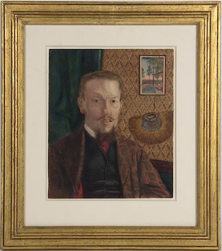 * James Billington Coughtrie, (British, 19th/early 20th century), Portrait of a Chinese Trade Merchant,