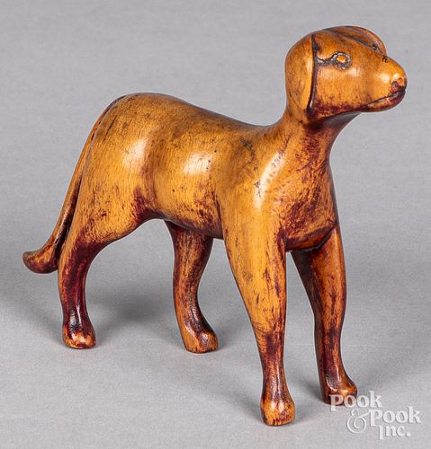 Carved whimsical dog, 19th c.
