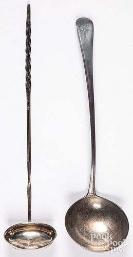 Two English silver ladles, 18th/19th c.
