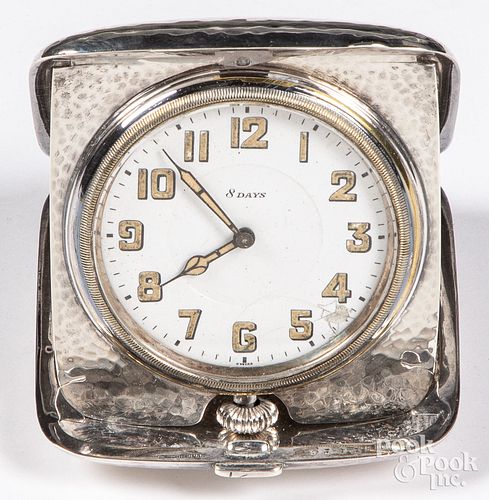 Sterling silver travel clock