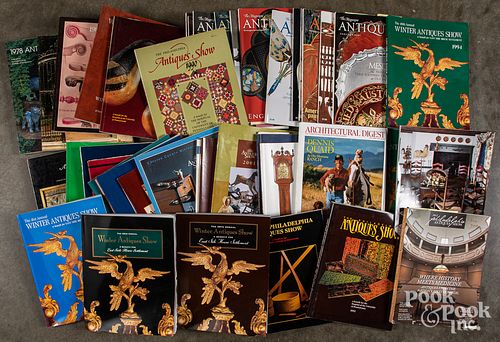 Large group of auction and antique show catalogs