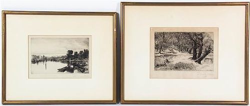 * Francis Seymour Haden, (British, 1818-1910), Scenes of the British Isles (five works)