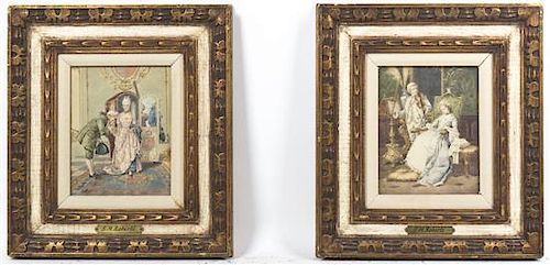 * S.M. Roberti, (Italian, 19th century), Courting Couples (two works)
