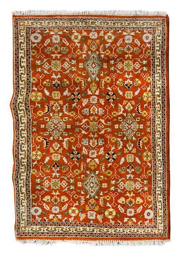 A Persian Style Wool Rug 6 feet x 3 feet 10 inches.