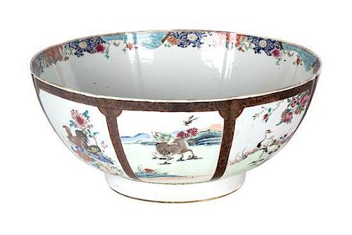 A Chinese Export Porcelain Punch Bowl Height 6 inches.