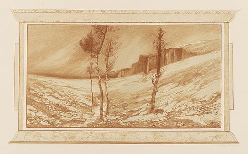 EMILIE MEDIZ-PELIKAN  (Vöcklabruck 1861 - 1908 Dresden)  Birches in Karst, 1898 