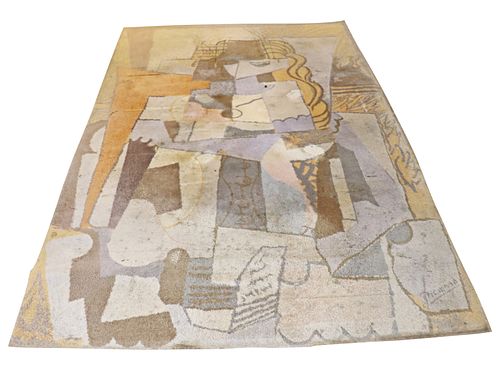 PICASSO SIGNED MID CENTURY MODERN ROOM SIZE RUG