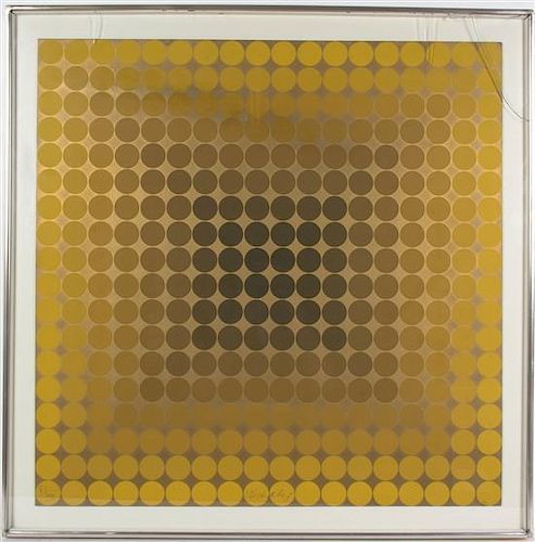 * Victor Vasarely, (Hungarian/French, 1906-1997), CTA (Gold)