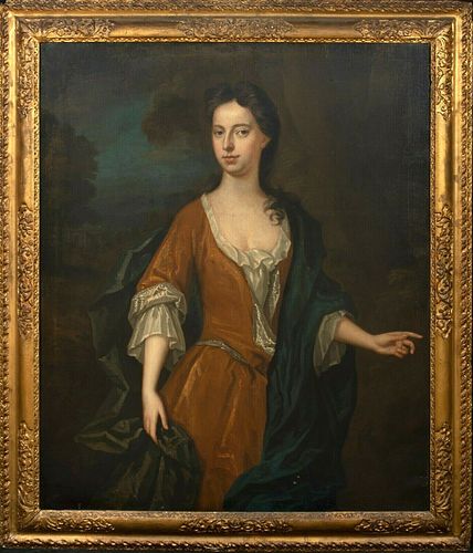 PORTRAIT OF LADY ANNE EGERTON (1704–1762) OIL PAINTING