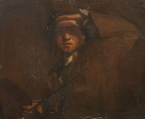 PORTRAIT OF ARTIST SIR JOSHUA REYNOLDS (1723-1792) OIL PAINTING