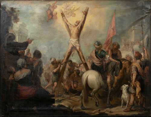 MARTYRDOM OF SAINT ANDREW OIL PAINTING
