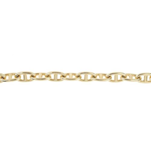 HERMES - a 'Chaine d'Ancre' bracelet. The anchor-link chain, to the toggle and T-bar clasp. Signed H