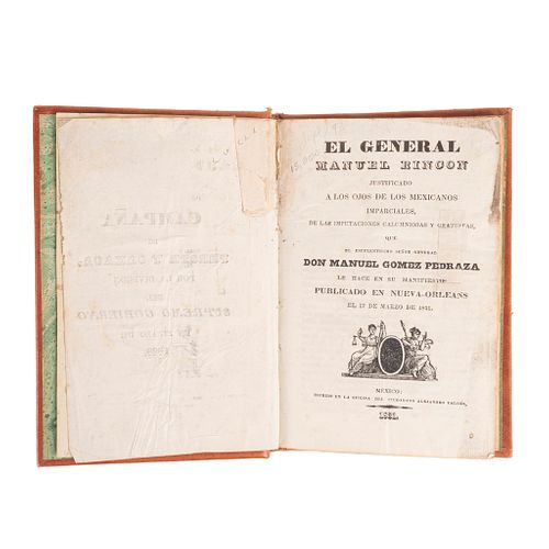 Rincón, Manuel. Campaña de Perote y Oaxaca por la División del Supremo Gobierno en el año de 1828… México, 1831. 1 lámina