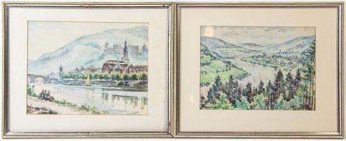 Artist Unknown, (Continental, 20th century), Riverscapes (two works)