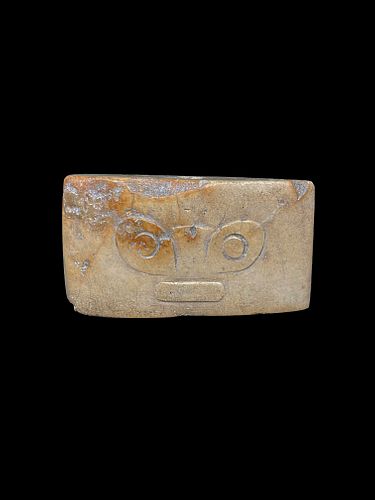 Bead/Pendant Engraved with Animal Mask, Late Neolithic Period, Liangzhu Culture (3200 - 2300 BCE)