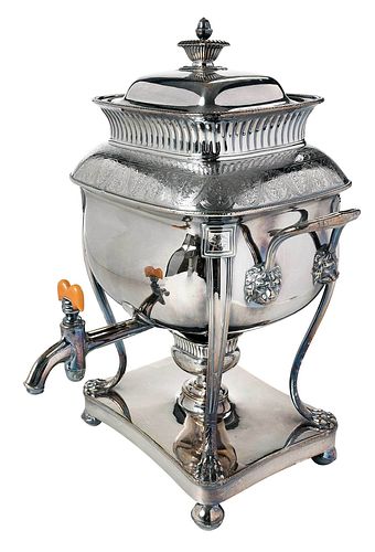 Old Sheffield Plated Hot Water Urn