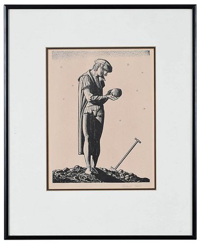 Rockwell Kent Shakespearean Subject Lithograph