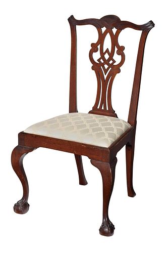 New England Chippendale Mahogany Side Chair