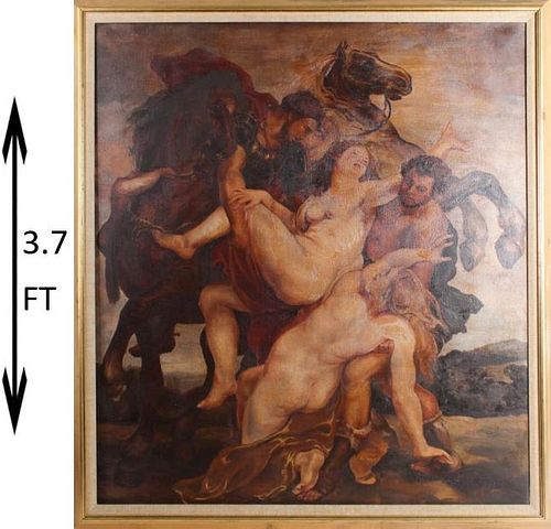 Large Neoclassical Oil/C Copy of Rubens