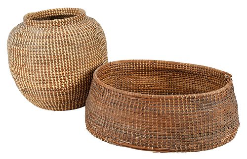 Two Low Country Sweetgrass Baskets, Mary Jackson