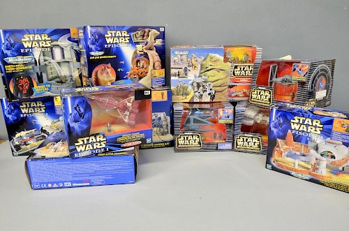 Star Wars -  micro machines and action fleet X 11 including Podracer Hangar Bay and Jabba - boxed