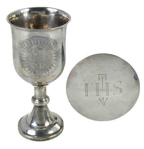 George III Irish Silver Communion Cup and Paten