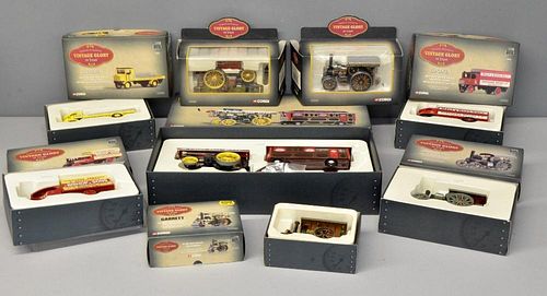 Corgi, Queen Mother's Stagecoach and horses x2, boxed, two smaller models AEC Routemaster and a smal