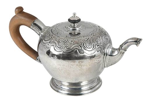 George II English Silver Saffron Pot