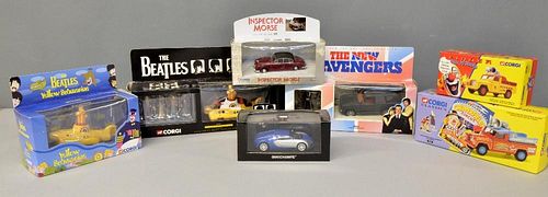 Corgi collection of vehicles to include Beatles Yellow Submarine x3, The Avengers, Thunderbirds and