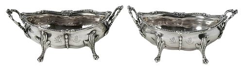 Pair of George III English Silver Footed Bowls