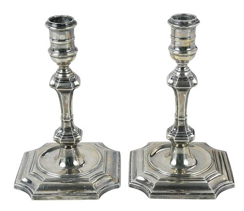 Pair of Elizabeth II English Silver Candlesticks