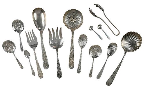 Repousse and Kirk Sterling Flatware, 14 pieces