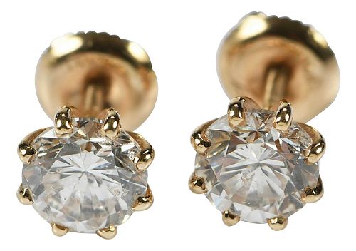 14kt. Diamond Stud Earrings 