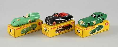 Dinky Toys Connaught Racing Car, No 236, Dinky Toys Bristol 450 Sports Coupe, No 163 and an Austin A