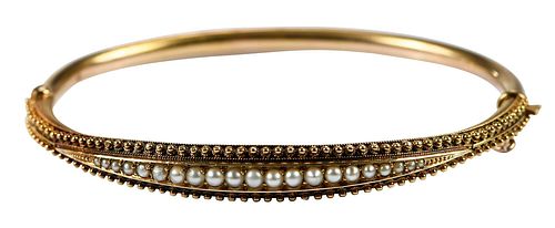 Antique 15kt. Pearl Bracelet 