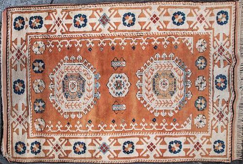 A Persian Wool Rug, 4 feet 6 inches x 3 feet 1 inch.