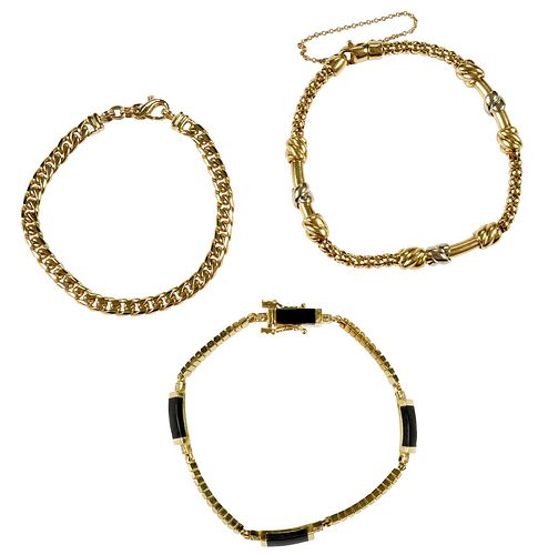 Three Gold Bracelets