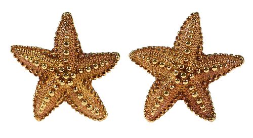 18kt. Starfish Earrings