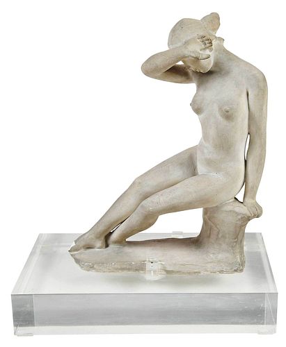 Aristide Maillol Plaster Figure of a Seated Nude