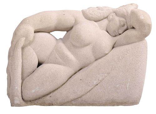 Gladys Edgerly Bates Limestone Sculpture 