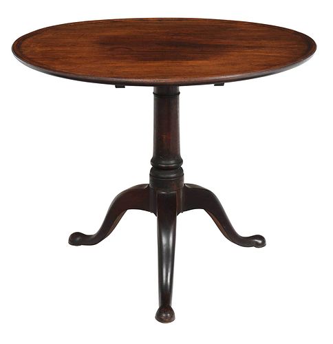 Fine Newport Queen Anne Mahogany Tea Table, Old Surface