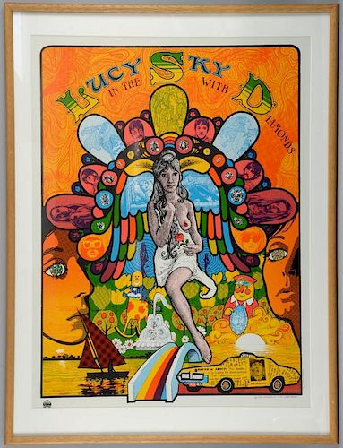 The Beatles, Lucy In The Sky With Diamonds music poster, designed by Tom Connell & Tom Cervenak, pri
