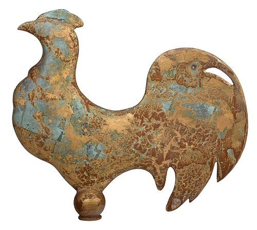 American Cast Copper Full Bodied Rooster Weathervane