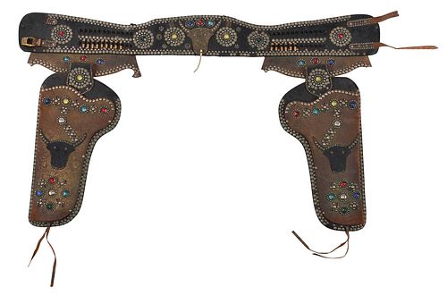 American Folk Art Gun Belt and Holsters Trade Sign