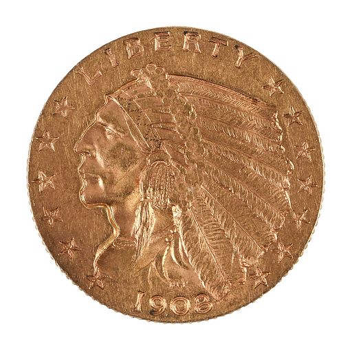 1908 Gold Indian Quarter Eagle
