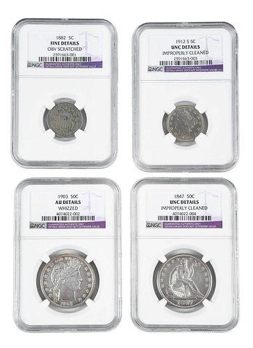 Four Graded U.S. Coins 
