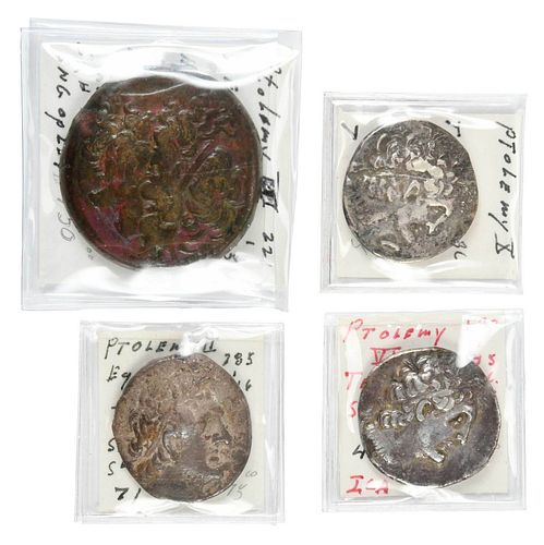 Four Ptolemaic Ancient Coins 