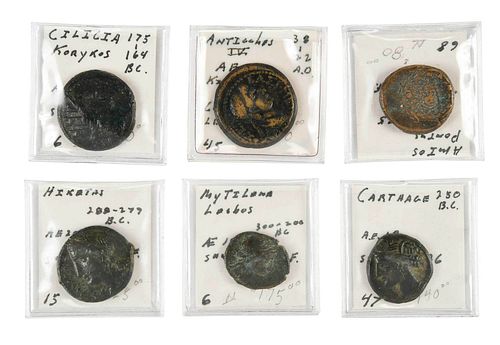 Six Ancient Bronze Coins 