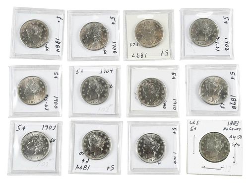 Group of 12 Liberty Nickels 